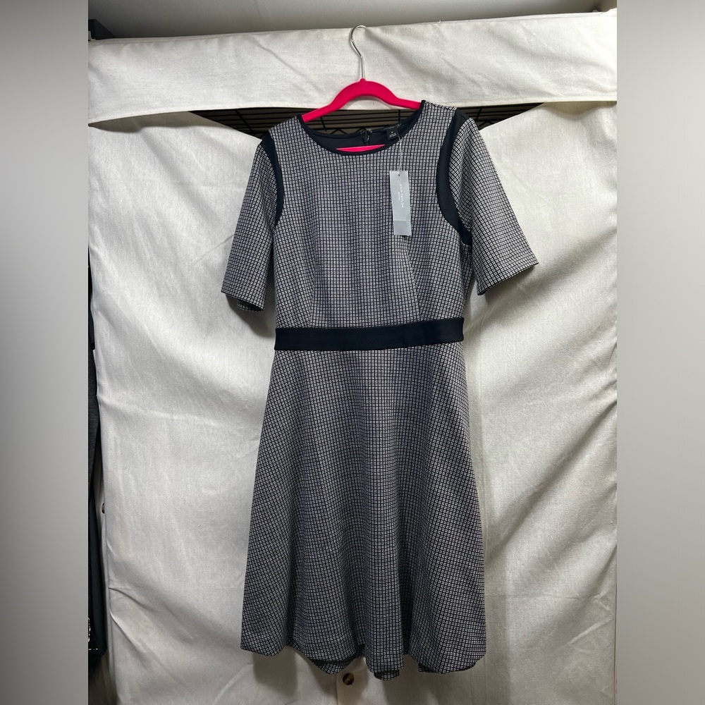 Ann Taylor Black and White A-line Dress